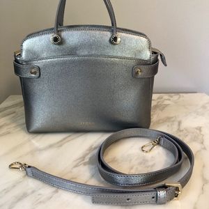 Furla Agata Small Metallic Satchel